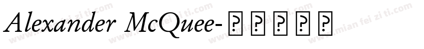 Alexander McQuee字体转换